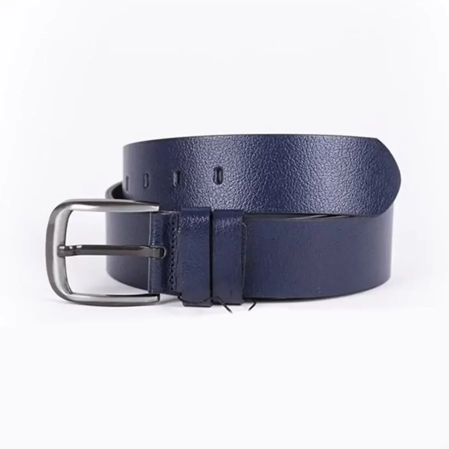 Navy Blue Mens Belt Wide Casual Genuine Leather ST00041 22