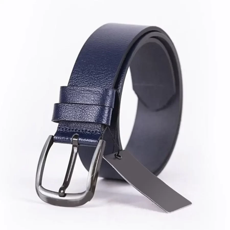 Navy Blue Mens Belt Wide Casual Genuine Leather ST00041 23