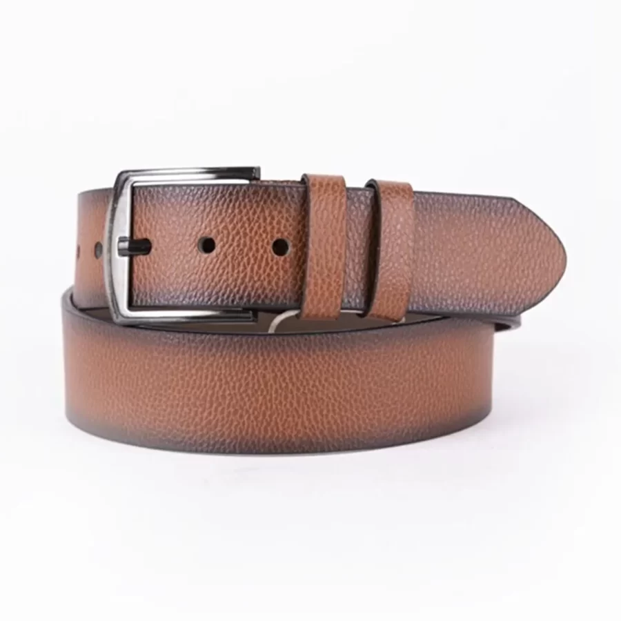 Tan Mens Vegan Leather Belt For Jeans Wide 4 5 cm 45SSD135 8G 1