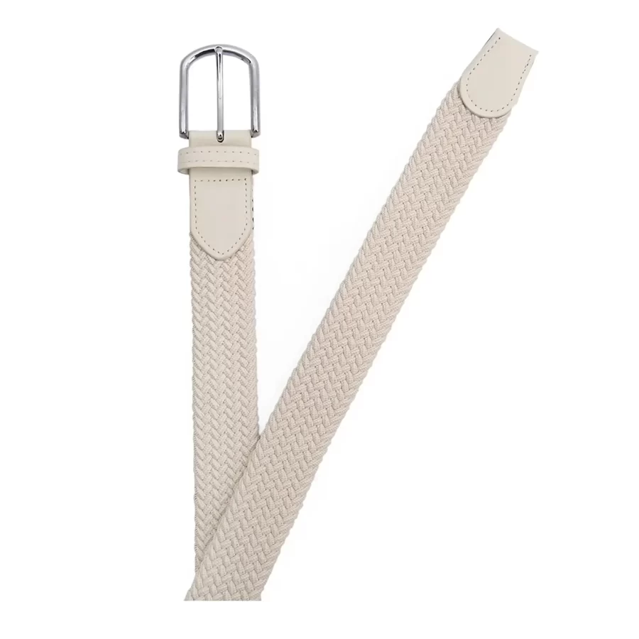 Beige Stretchy Belt Vegan ORGUKEM350066 16 1