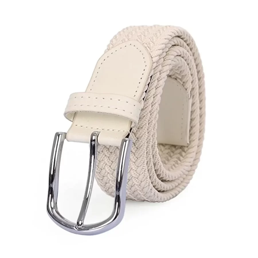 Beige Stretchy Belt Vegan ORGUKEM350066 17 1