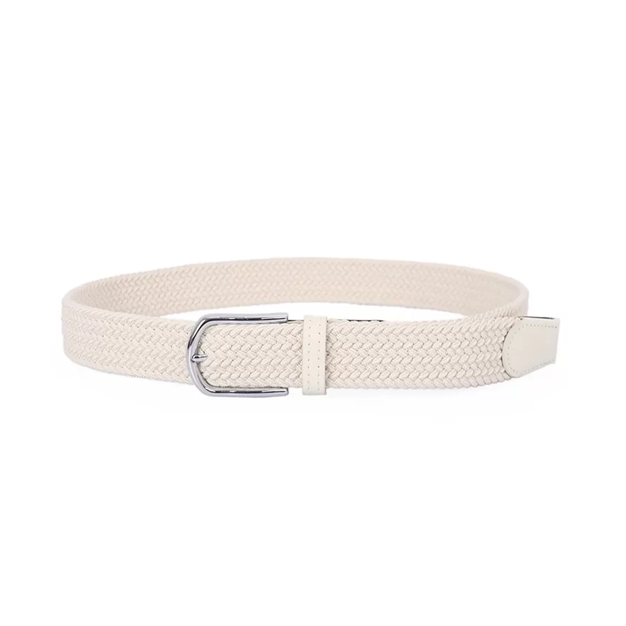 Beige Stretchy Belt Vegan ORGUKEM350066 18 1