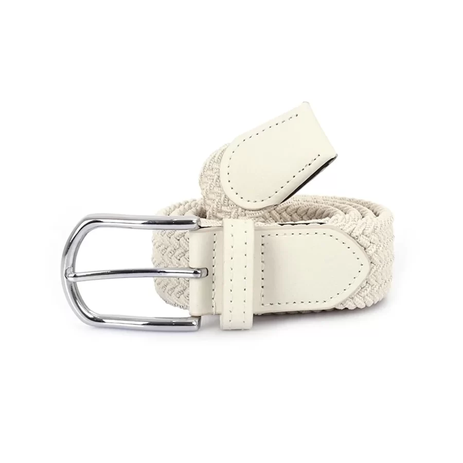 Beige Stretchy Belt Vegan ORGUKEM350066 19 1