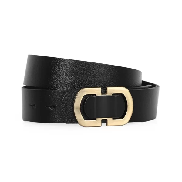 Salvatore Ferragamo smooth type Men's Leather Belt 34 - Black/Silver  buckle US+