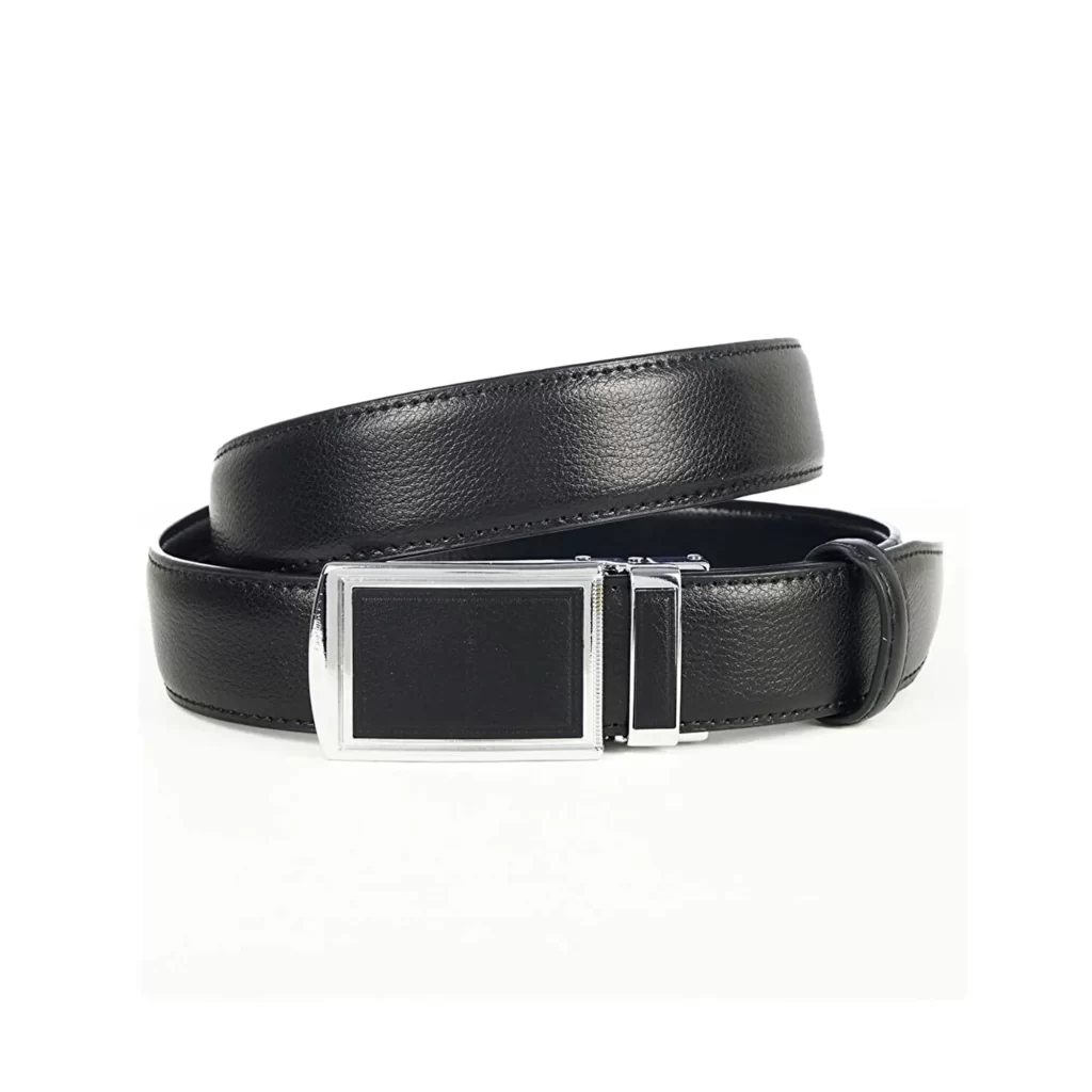 Buy Black Ratchet Buckle Vegan Belt For Men - LeatherBeltsOnline.com