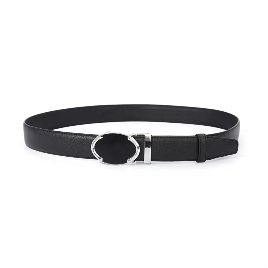 Black Ratchet Buckle Vegan Belt For Men PRSBELTOTM350301 19
