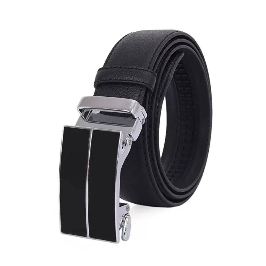 Black Ratchet Buckle Vegan Belt For Men PRSBELTOTM350330 17