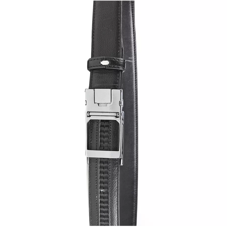 Black Ratchet Buckle Vegan Belt For Men PRSBELTOTM350458 20