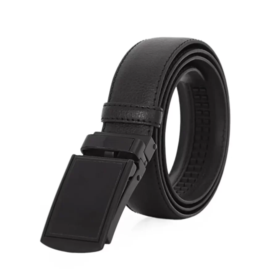 Black Ratchet Buckle Vegan Belt For Men PRSBELTOTM350901 19