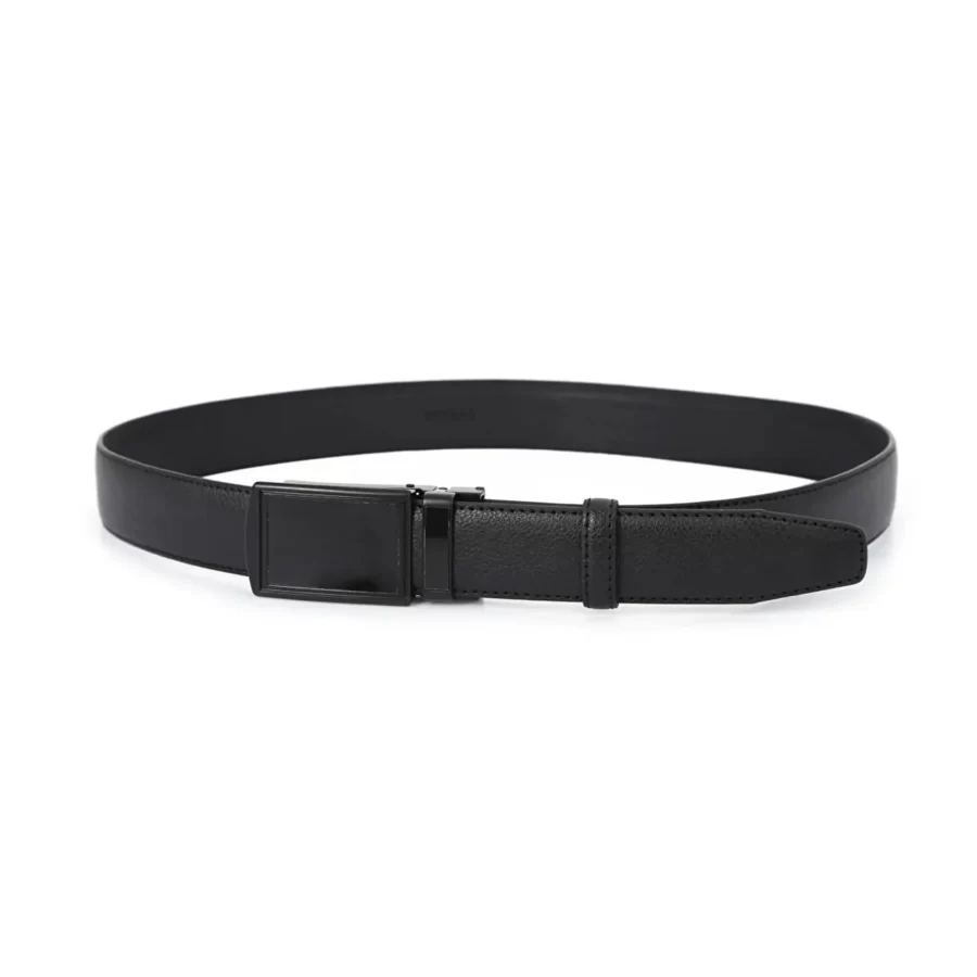 Black Ratchet Buckle Vegan Belt For Men PRSBELTOTM350901 21