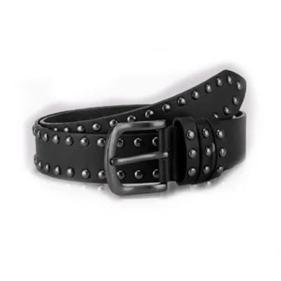 Black Rivet Belt Genuine Leather HBCV00004BYH6D