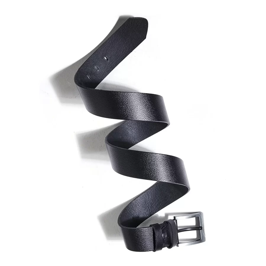 Black Wide Leather Belt For Jeans PRSBELT430116 4