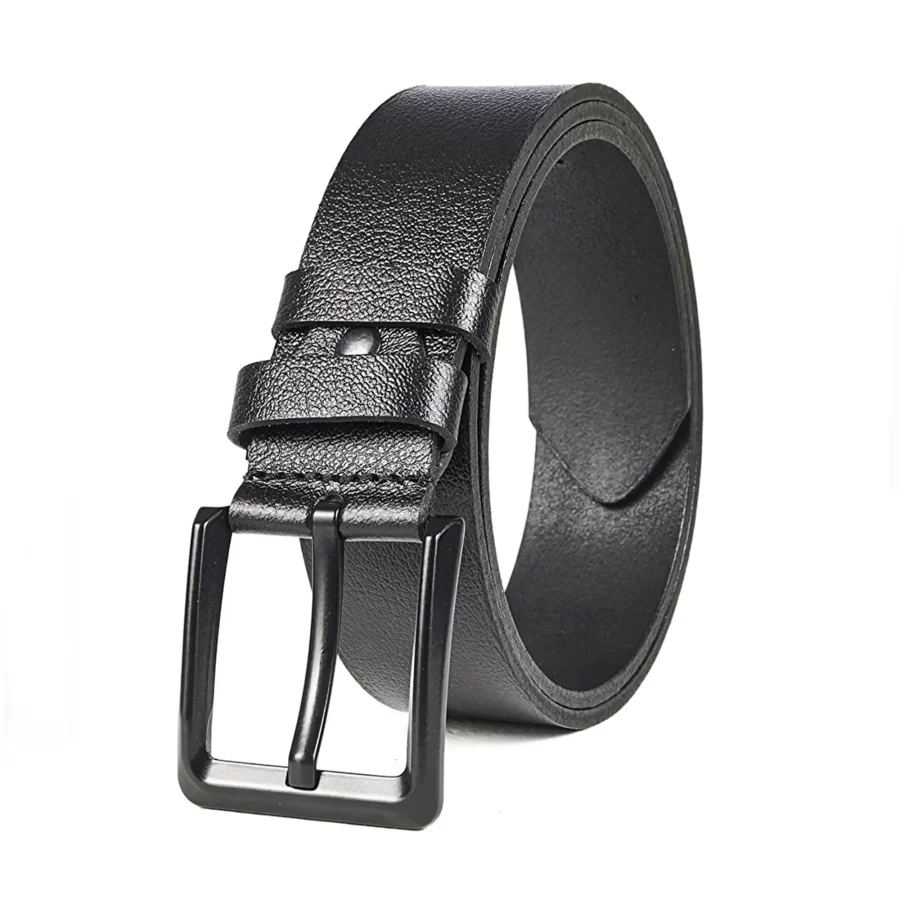 Black Wide Leather Belt For Jeans Wide Leather Belt For Jeans PRSBELT430101 2