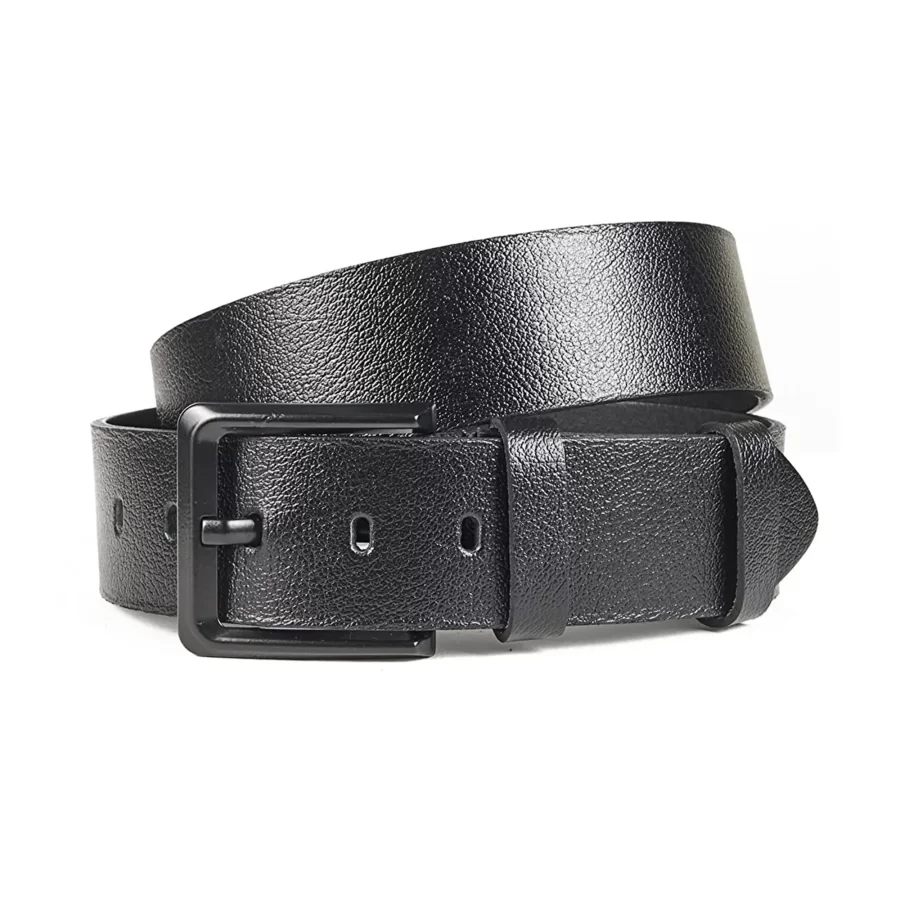 Black Wide Leather Belt For Jeans Wide Leather Belt For Jeans PRSBELT430101 3
