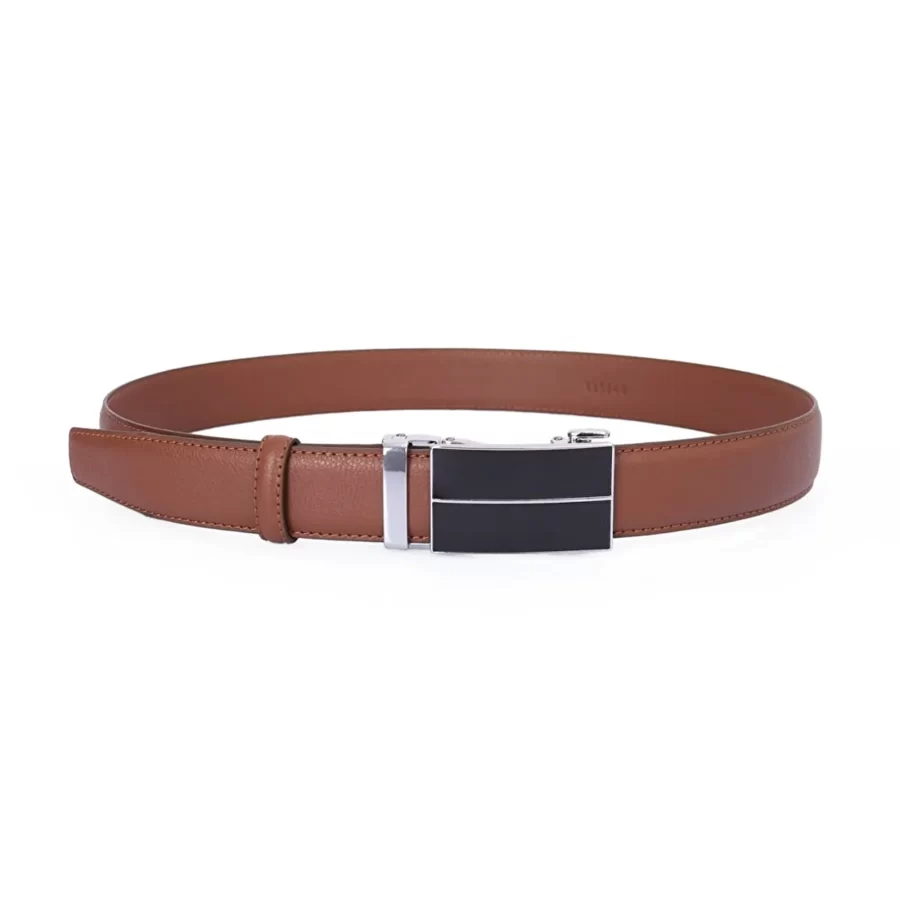 Brown Mens Ratchet Buckle Vegan Belt For Men PRSBELTOTM350330 14