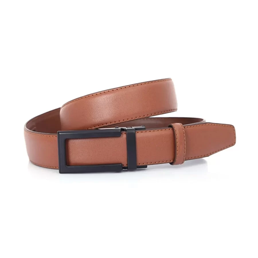 Brown Mens Ratchet Buckle Vegan Belt For Men PRSBELTOTM350487 13