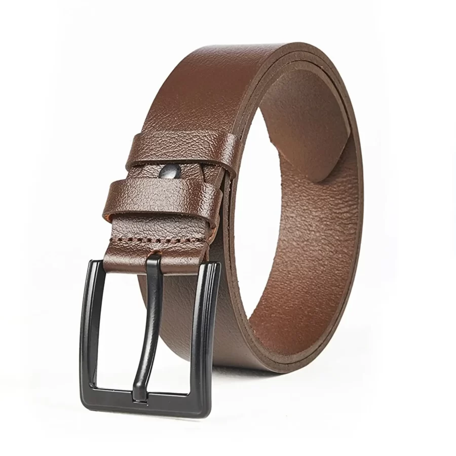 Brown Wide Leather Belt For Jeans PRSBELT430101 5