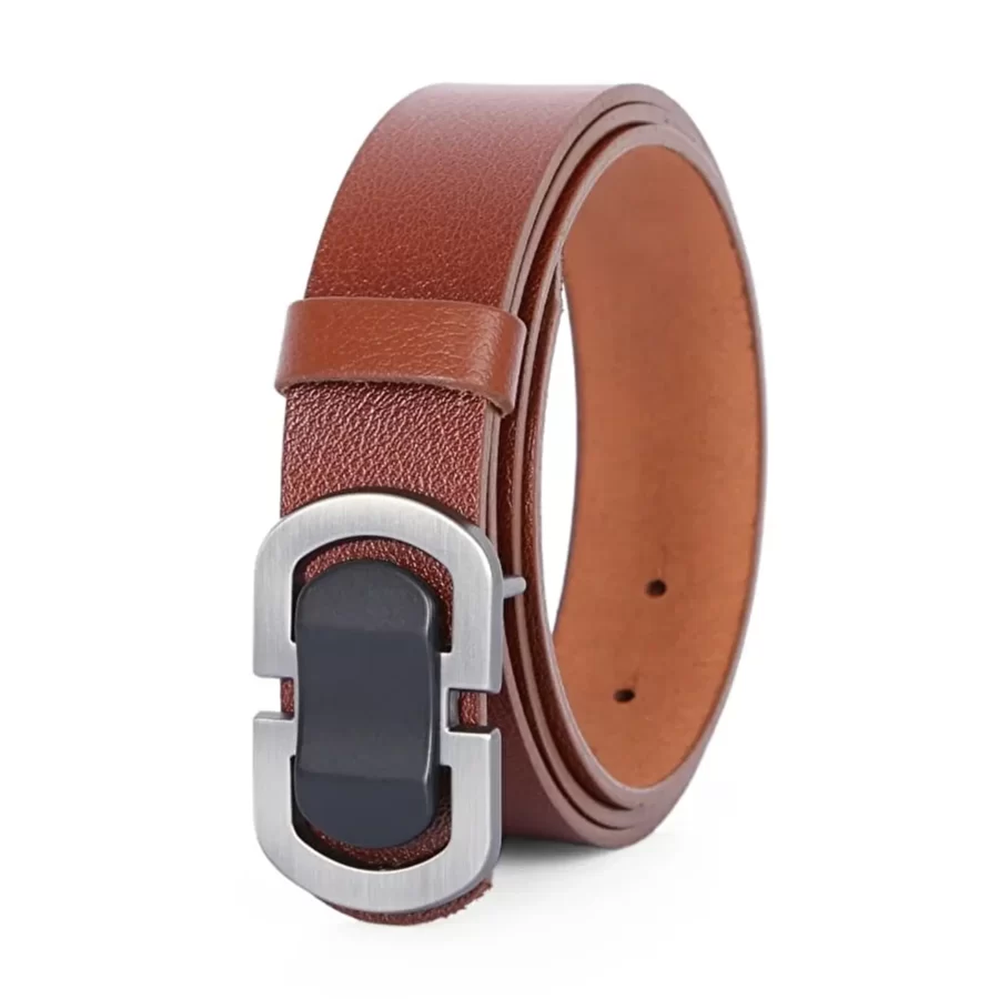 Cognac Mens Belt For Jeans Top Grain Leather PRSCOG38DERSTO 15