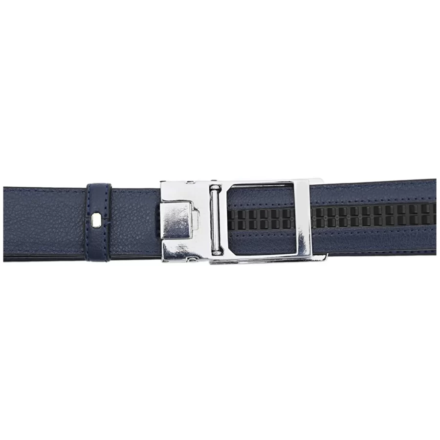 Dark Blue Mens Ratchet Buckle Vegan Belt For Men PRSBELTOTM350201 10