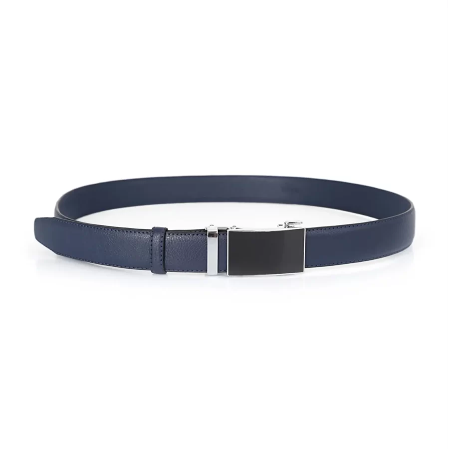 Dark Blue Mens Ratchet Buckle Vegan Belt For Men PRSBELTOTM350201 8