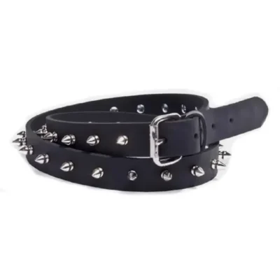 Emo Belt Spike Studded Black Leather HBCV00004BYDPF