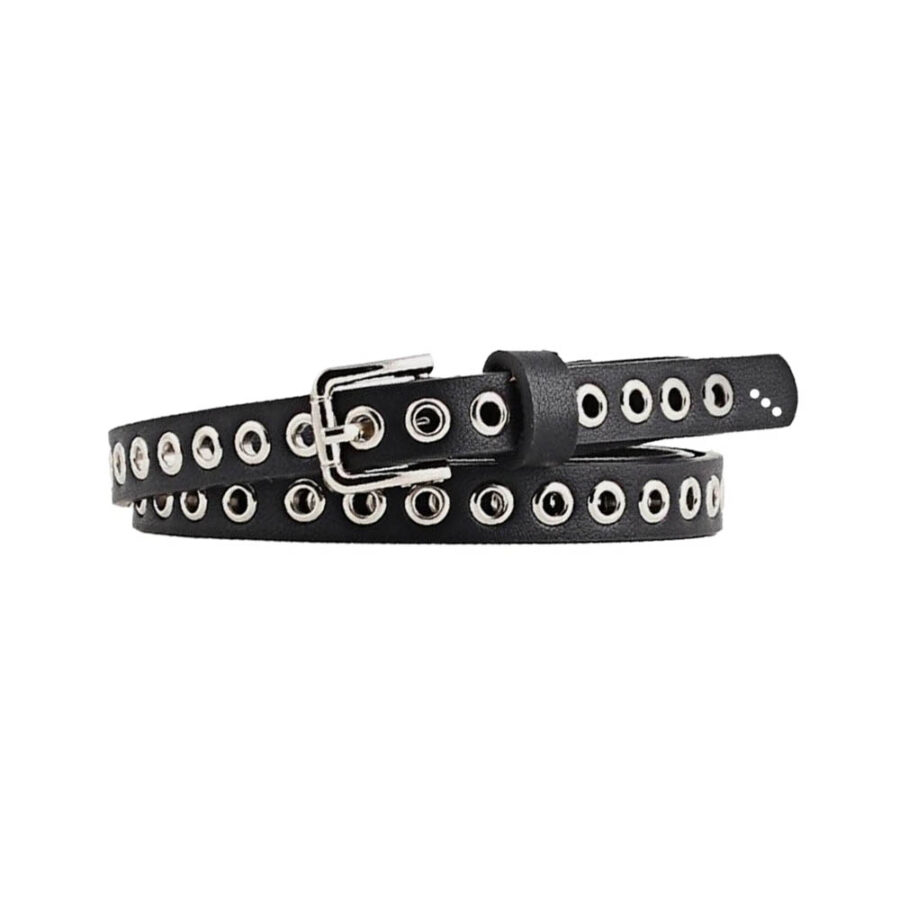 Buy Grommet Belt Black Leather - LeatherBeltsOnline.com