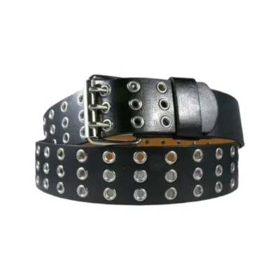 Grommet Belt Black Leather HBCV00004BYG05