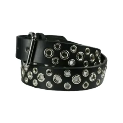 Grommet Belt Black Leather HBCV00004BYJNZ