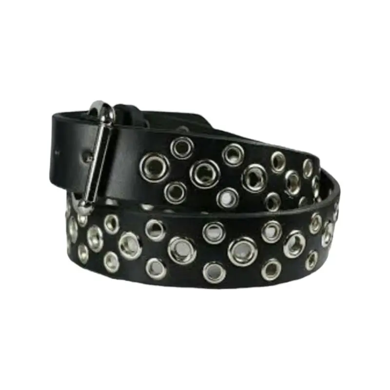 Buy Grommet Belt Black Leather - LeatherBeltsOnline.com