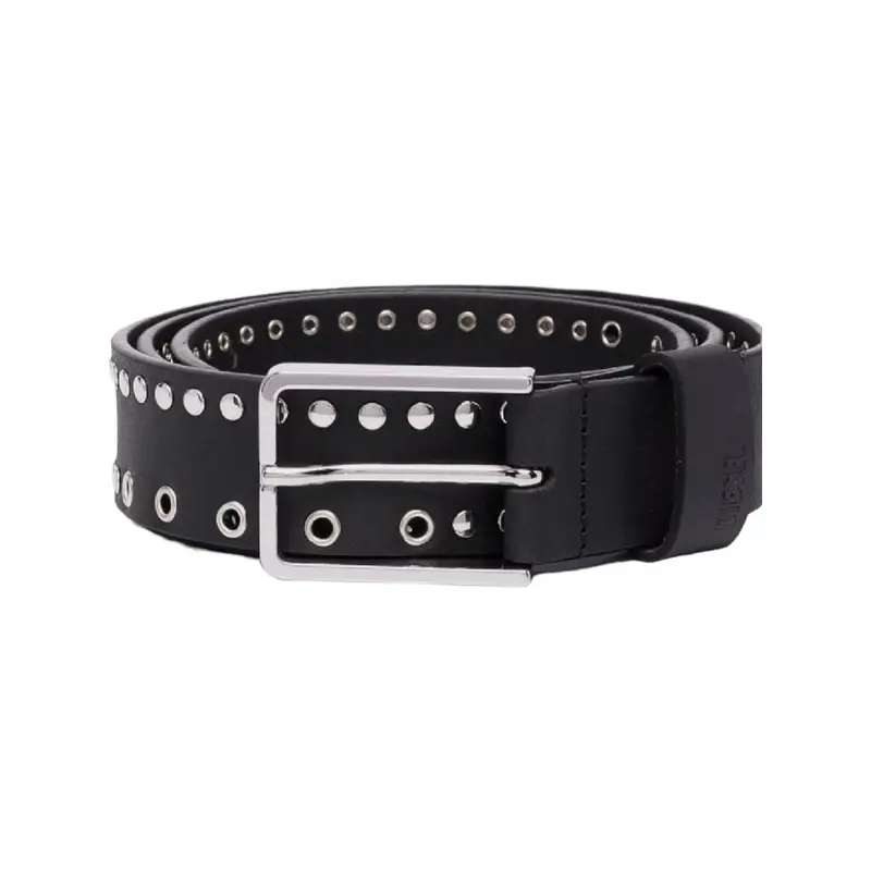 Buy Grommet Studded Belt Black Leather - LeatherBeltsOnline.com