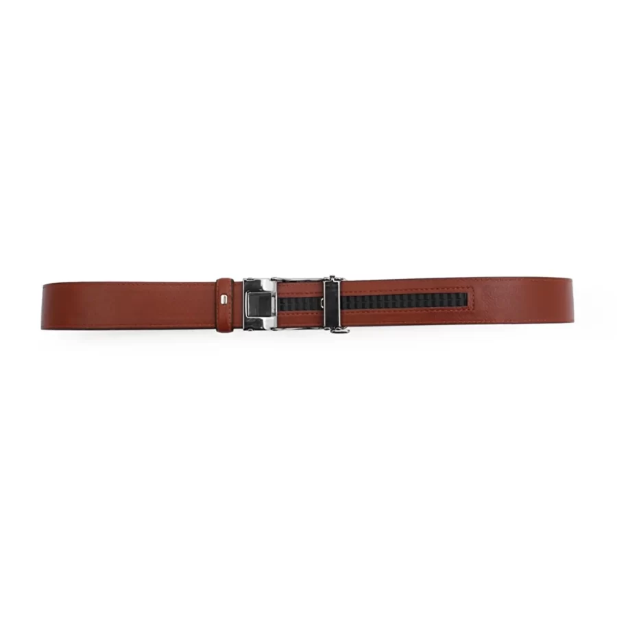 Light Brown Ratchet Buckle Vegan Belt For Men PRSBELTOTM350701 17