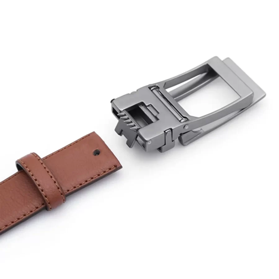 Light Brown Ratchet Vegan Belt For Men 77756860022 10