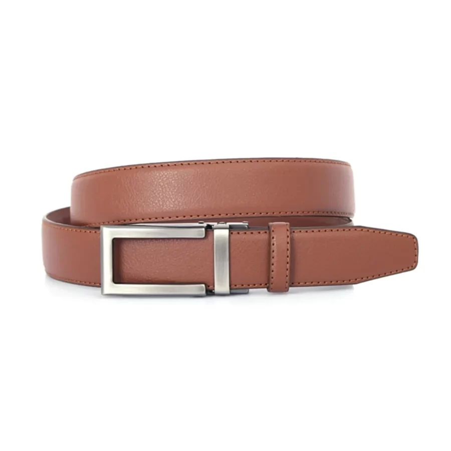 Light Brown Ratchet Vegan Belt For Men 77756860022 8