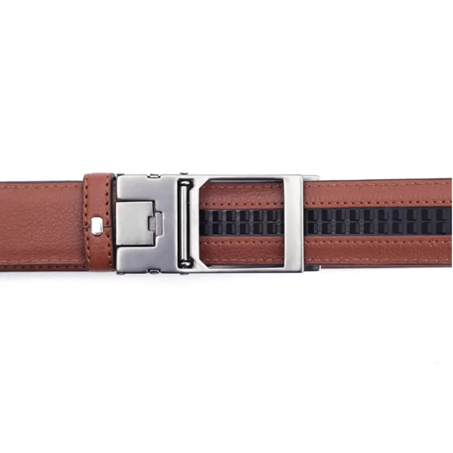 Light Brown Ratchet Vegan Belt For Men 77756860022 9