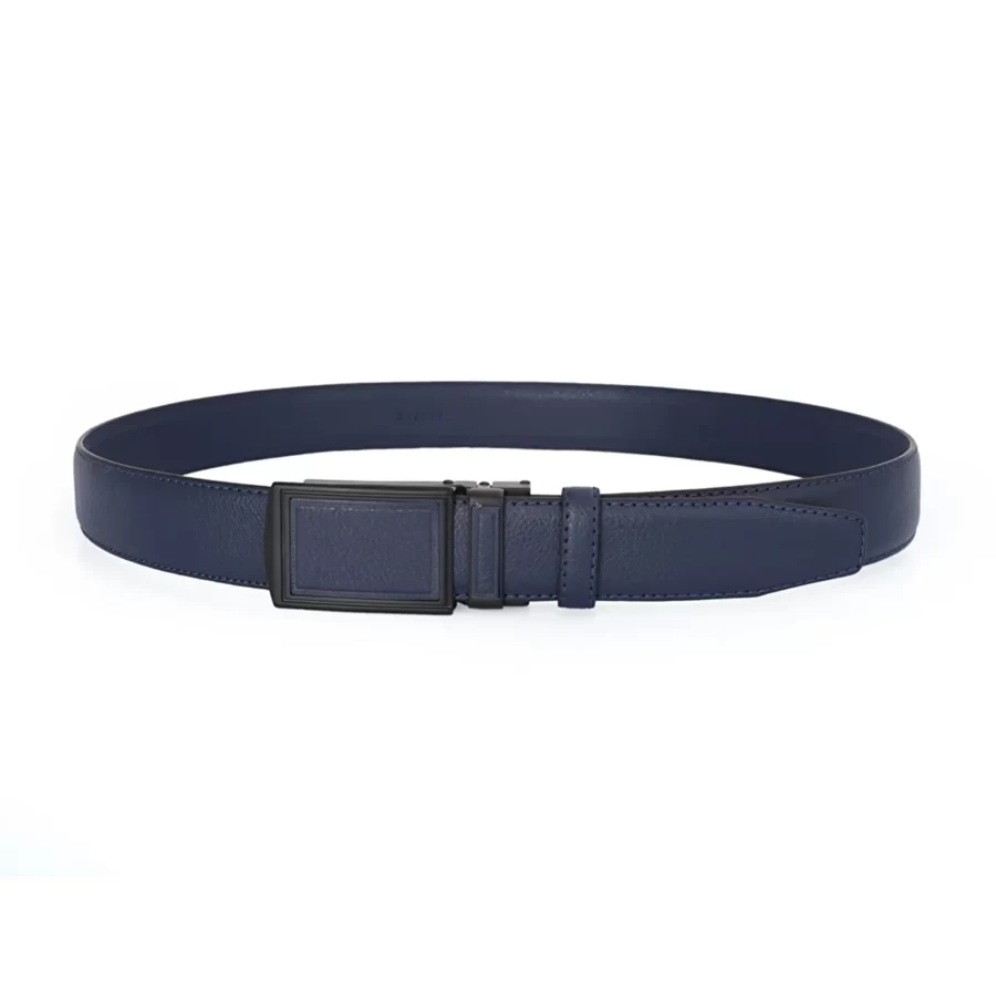 Navy Blue Ratchet Buckle Vegan Belt For Men PRSBELTOTM350601 3