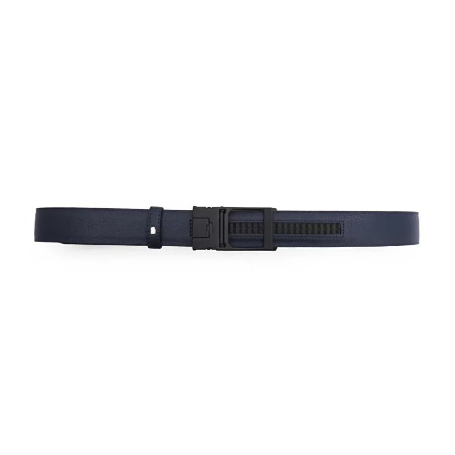 Navy Blue Ratchet Buckle Vegan Belt For Men PRSBELTOTM350601 5