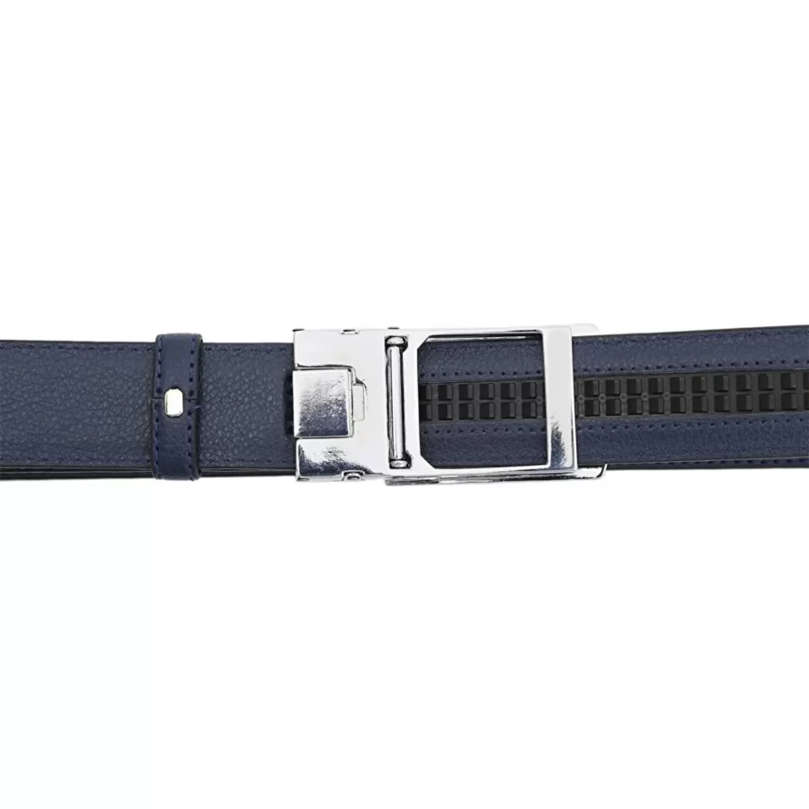 Navy Blue Ratchet Buckle Vegan Belt For Men PRSBELTOTM350801 11