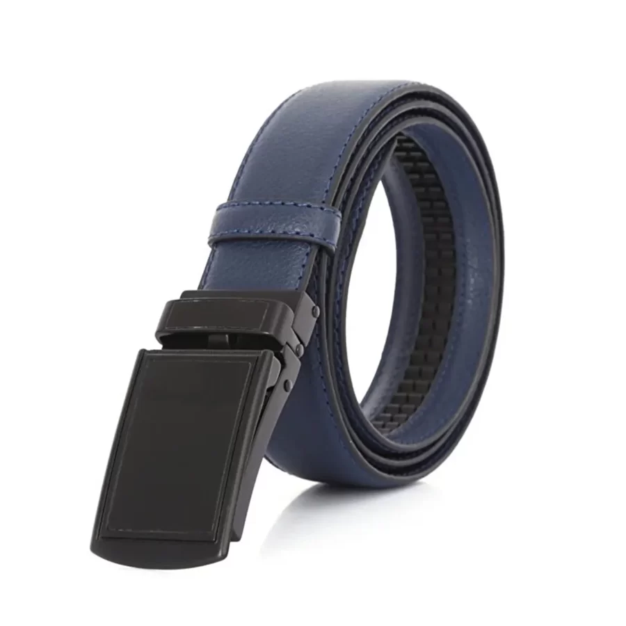 Navy Blue Ratchet Buckle Vegan Belt For Men PRSBELTOTM350901 7