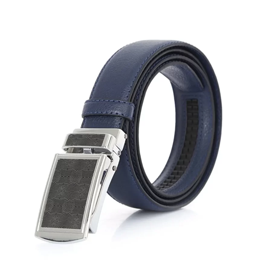 Navy Blue Ratchet Buckle Vegan Belt For Men PRSBELTOTM351001 1