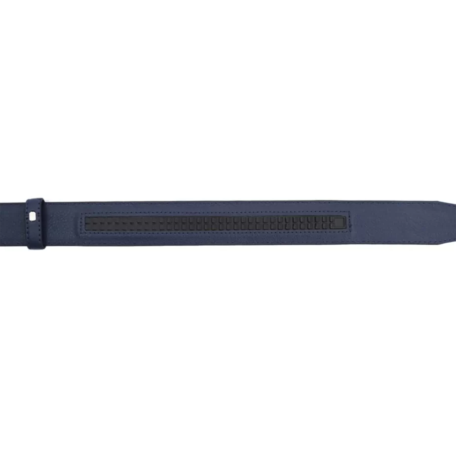 Navy Blue Ratchet Buckle Vegan Belt For Men PRSBELTOTM351001 4