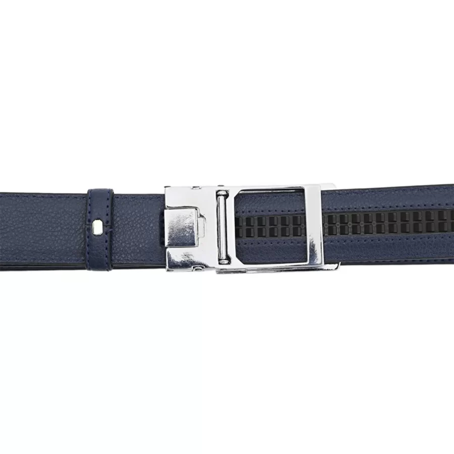 Navy Blue Ratchet Buckle Vegan Belt For Men PRSBELTOTM351001 5