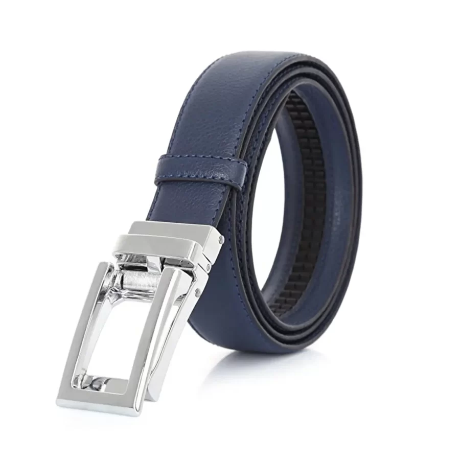 Navy Blue Ratchet Vegan Belt For Men 77756860029 11