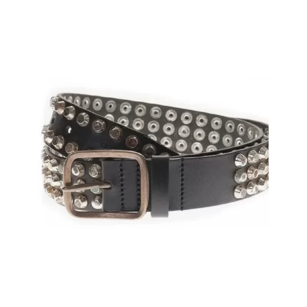 Pyramid Stud Belt Black Leather HBCV00004BYGBH