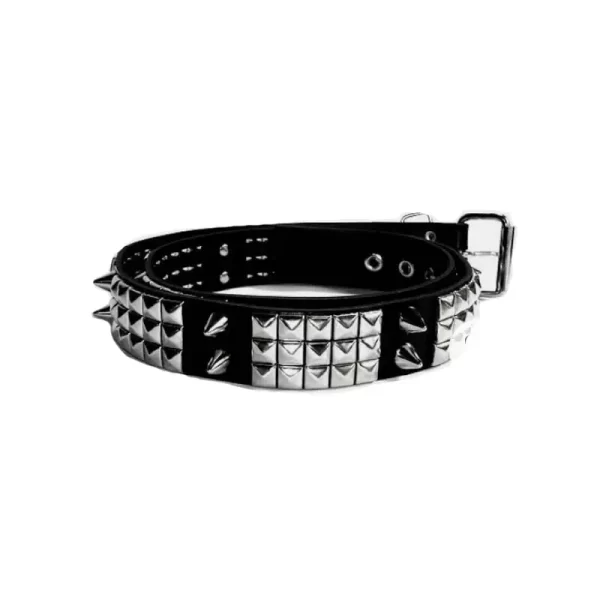 Pyramid Studded Belt Black Leather HBCV00003GX9RR 1