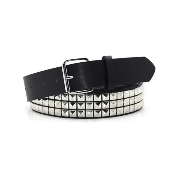 Pyramid Studded Belt Black Leather HBCV00004BYD84 1