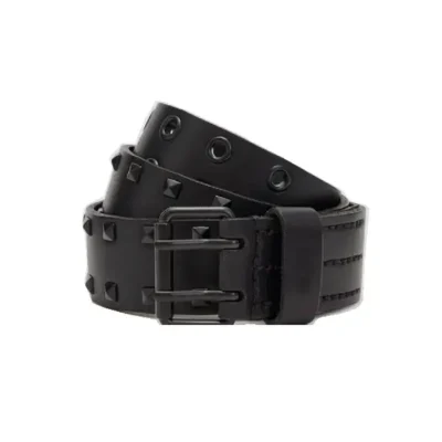 Pyramid Studded Belt Black Leather HBCV00004BYEJQ 1