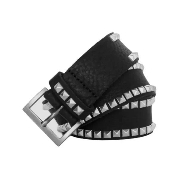 Pyramid Studded Belt Black Leather HBCV00004BYEL6