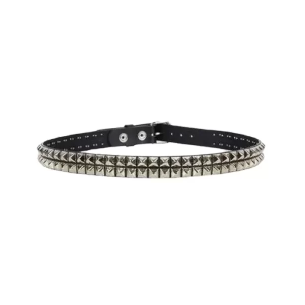 Pyramid Studded Belt Black Leather HBCV00004BYHKB 1 1