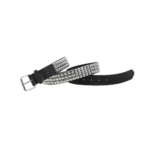 Pyramid Studded Belt Black Leather HBCV00004BYJO7 1