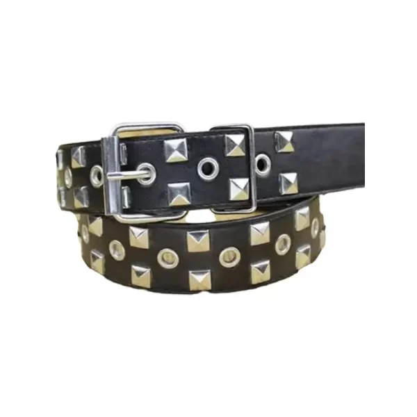 Pyramid Studded Belt Black Leather HBCV00004BYKBR